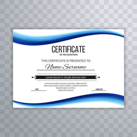 Floral certificate diploma template card designのイラスト素材