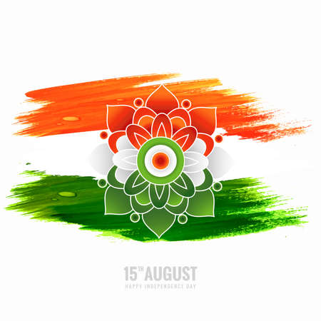 Beautiful indian women dance on india independence card background