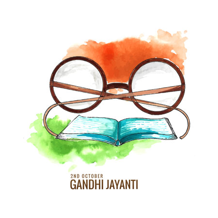 2nd october gandhi jayanti for creative poster celebration card backgroundのイラスト素材