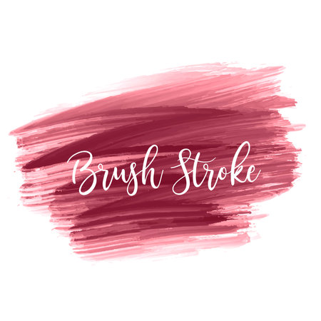 Pink brush stroke watercolor designのイラスト素材