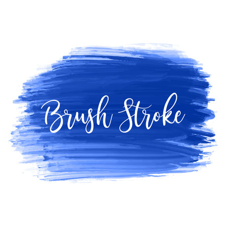 Blue brush stroke watercolor designのイラスト素材