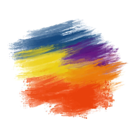 Abstract colorful brush watercolor stroke backgroundのイラスト素材