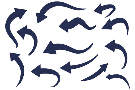 Modern different arrows set designのイラスト素材