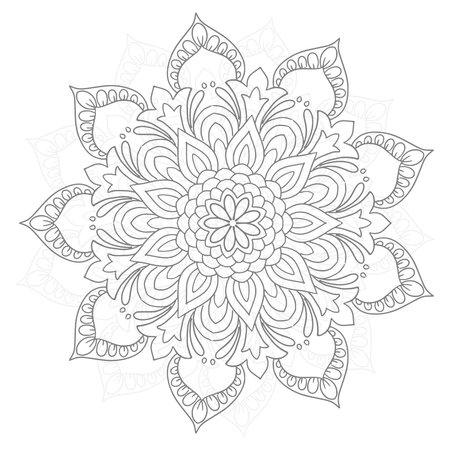 Circular pattern in form of decorative mandala designのイラスト素材