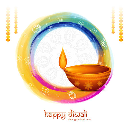 Happy diwali festival celebration card backgroundのイラスト素材