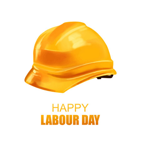 Happy labour day poster card designのイラスト素材