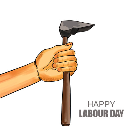 Labour day 1st may celebration card designのイラスト素材