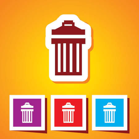 Garbage can - Vector icon isolated of Dustbinのイラスト素材