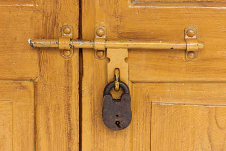 Old Lock On The Old Door in India