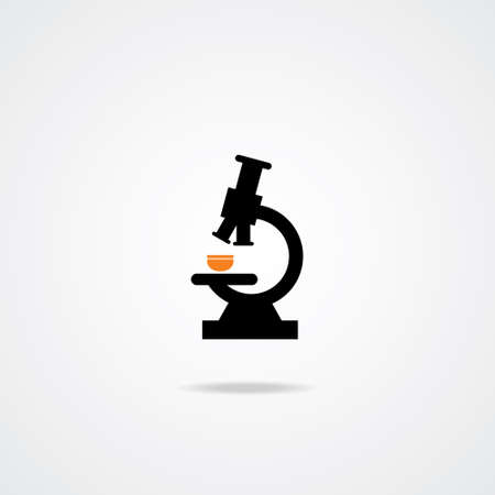 Icon of Biochemistry and microbiology equipment  Microscope  Eps-10 のイラスト素材