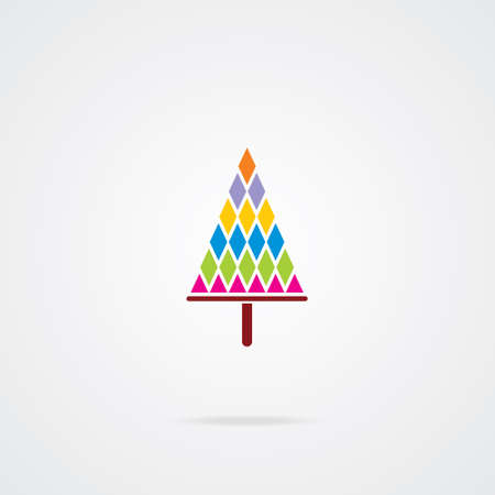 Christmas tree icon isolated のイラスト素材