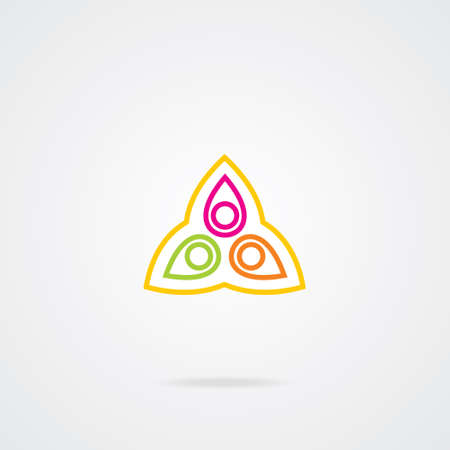 Triangle abstract vector design template.  Business icon のイラスト素材