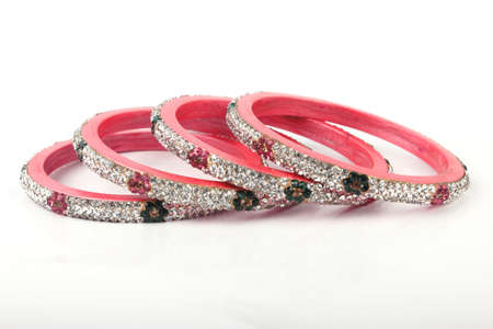 Bangle, Indian bracelets isolated on the white background