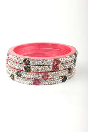 Bangle, Indian bracelets isolated on the white background