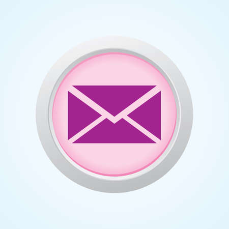Editable Vector Icon of Message on Button. Eps-10.のイラスト素材