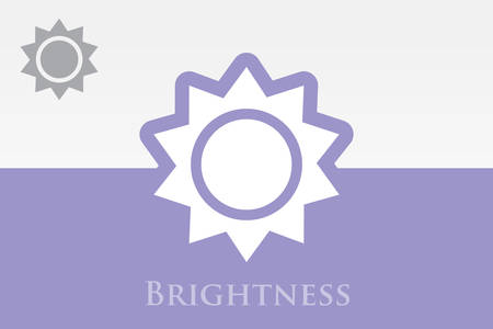 Icon of Brightness on Colorful Background. Eps.-10.のイラスト素材