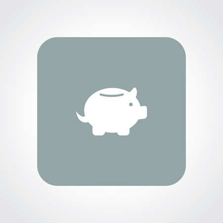 Very Useful Flat Icon of Piggy bank.のイラスト素材