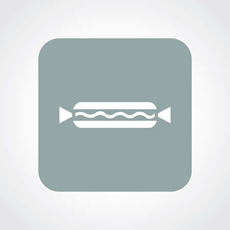 Very Useful Flat Icon of Hot Dog.  のイラスト素材
