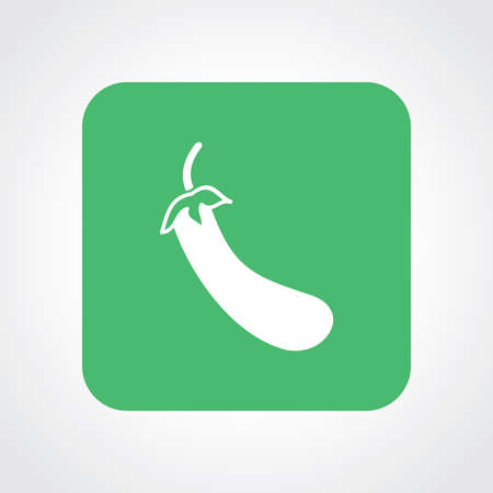 Very Useful Flat Icon of Eggplant.  のイラスト素材