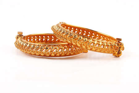 Traditional Indian Gold Banglesの写真素材