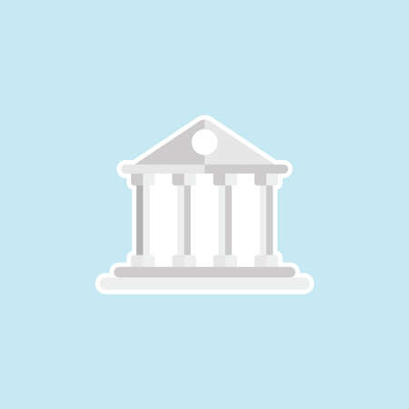 Flat Icon Of Bankのイラスト素材
