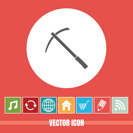 very Useful Vector Icon Of Pickax with Bonus Icons Very Useful For Mobile App, Software & Webのイラスト素材