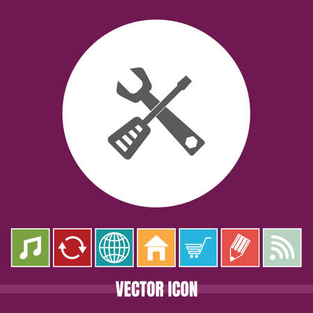 very Useful Vector Icon Of Tool with Bonus Icons Very Useful For Mobile App, Software & Webのイラスト素材