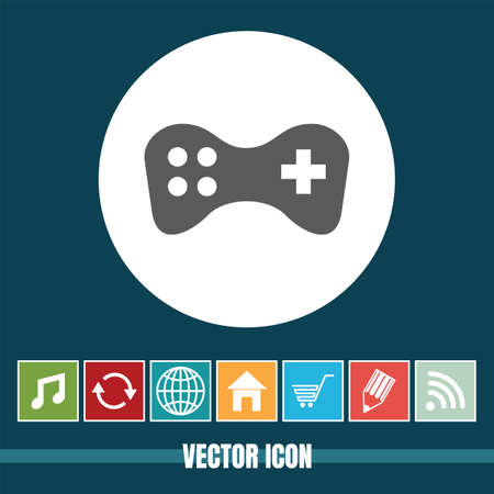 very Useful Vector Icon Of Joystick with Bonus Icons Very Useful For Mobile App, Software & Webのイラスト素材