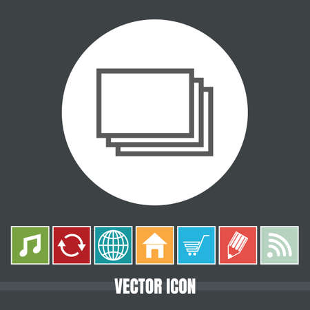 very Useful Vector Icon Of Photo List with Bonus Icons Very Useful For Mobile App, Software & Webのイラスト素材