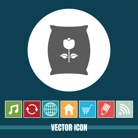 very Useful Vector Icon Of Seed Sack with Bonus Icons Very Useful For Mobile App, Software & Webのイラスト素材
