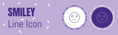 Smiley Line icon. Useful Graphic elements for All Kinds of Designing Work.のイラスト素材