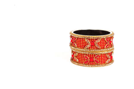 Ethnic Traditional Indian Bangle Wear in Wrist.