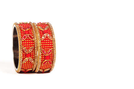 Ethnic Traditional Indian Bangle Wear in Wrist.