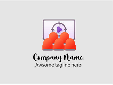 film element and movie icons . theatre icon or theatre element logo.のイラスト素材