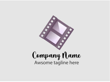 film element and movie icons . theatre icon or theatre element logo.のイラスト素材