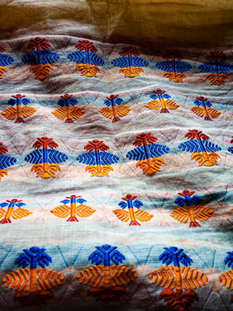 tribal pattern or ethnic pattern is used for assam motif design or muga silk of assam. similar to ukrainian pattern or russian  pattern.の写真素材