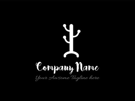 minimalist furniture logo design.   design.furniture company logo. creative modern vector design.wood furniture logo.のイラスト素材
