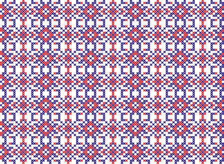 tribal pattern ( assamese pattern ) of northeast india which is used for textile design in assam gamosa , muga silk or other treditional dress.similar to ukrainian pattern or russian pattern.のイラスト素材