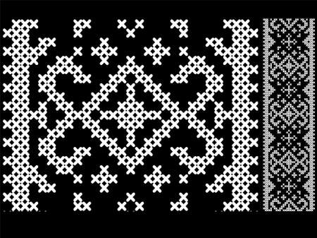 tribal pattern ( assamese pattern ) of northeast india which is used for textile design in assam gamosa , muga silk or other treditional dress.similar to ukrainian pattern or russian pattern.のイラスト素材