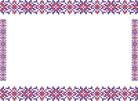 tribal pattern ( assamese pattern ) of northeast india which is used for textile design in assam gamosa , muga silk or other treditional dress.similar to ukrainian pattern or russian pattern.のイラスト素材