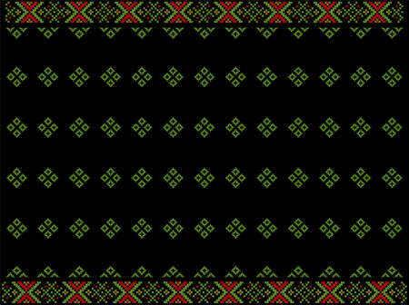 tribal pattern ( assamese pattern ) of northeast india which is used for textile design in assam gamosa , muga silk or other treditional dress.similar to ukrainian pattern or russian pattern.のイラスト素材