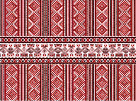 tribal pattern ( assamese pattern ) of northeast india which is used for textile design in assam gamosa , muga silk or other treditional dress.similar to ukrainian pattern or russian pattern.のイラスト素材