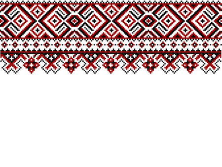 tribal pattern ( assamese pattern ) of northeast india which is used for textile design in assam gamosa , muga silk or other treditional dress.similar to ukrainian pattern or russian pattern.のイラスト素材