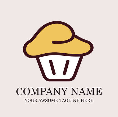 Cake Bakery Logo design vector template.sweet shop Logotype concept icon.のイラスト素材