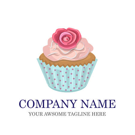 Cake Bakery Logo design vector template.sweet shop Logotype concept icon.のイラスト素材