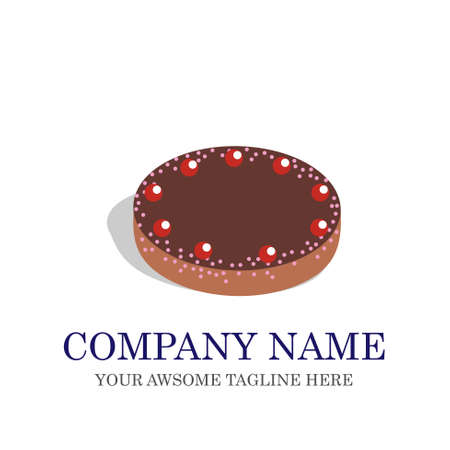 Cake Bakery Logo design vector template.sweet shop Logotype concept icon.のイラスト素材