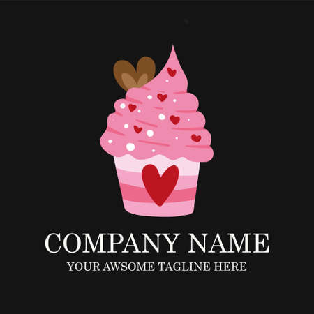Cake Bakery Logo design vector template.sweet shop Logotype concept icon.のイラスト素材
