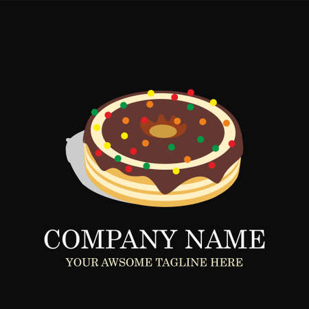Cake Bakery Logo design vector template.sweet shop Logotype concept icon.のイラスト素材