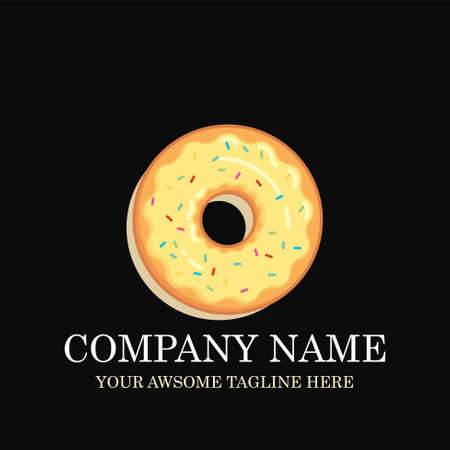 Cake Bakery Logo design vector template.sweet shop Logotype concept icon.のイラスト素材