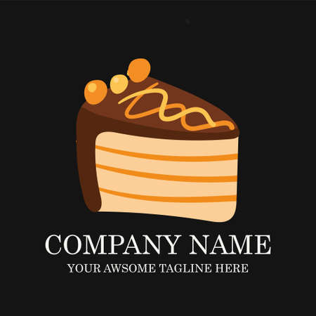 Cake Bakery Logo design vector template.sweet shop Logotype concept icon.のイラスト素材